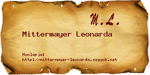 Mittermayer Leonarda névjegykártya